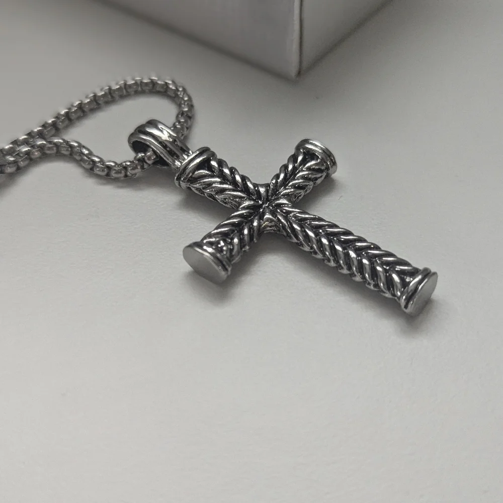 Stainless Steel Cross Pendant Necklace